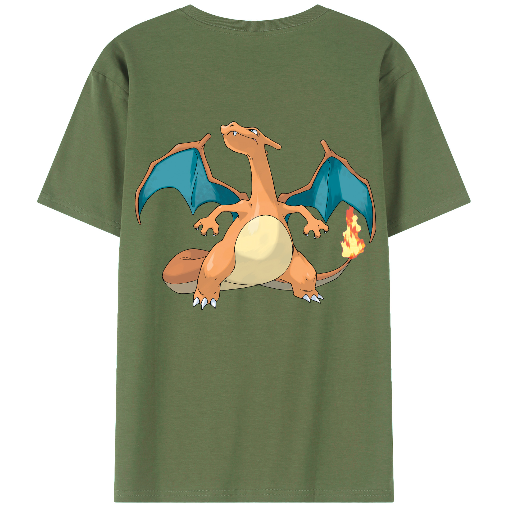 （画像用） ポケットモンスター Pokémon 綿100％ メンズ半袖Tシャツ（バックプリント） 通気性